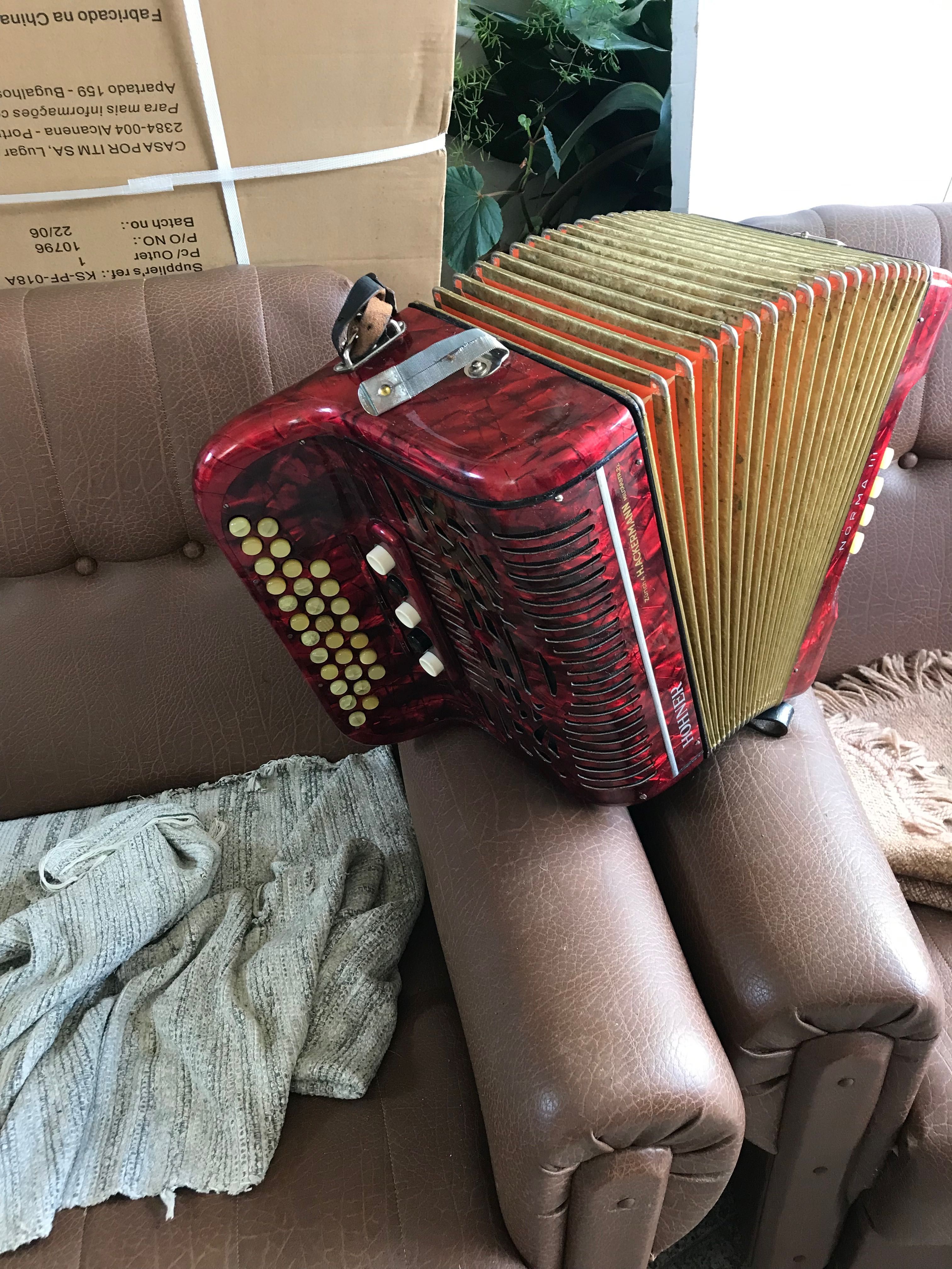 Vendo concertina em bom estado a 3 voz com registros em DO LA
