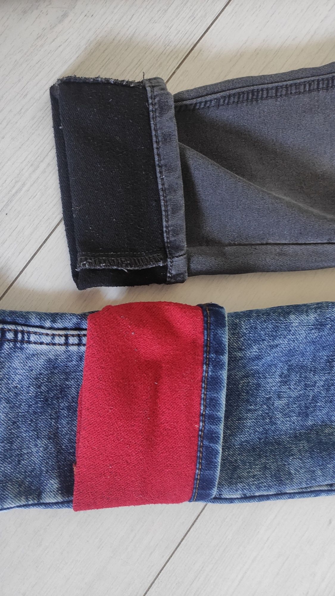 Теплые утеплённые джинсы на подкладке