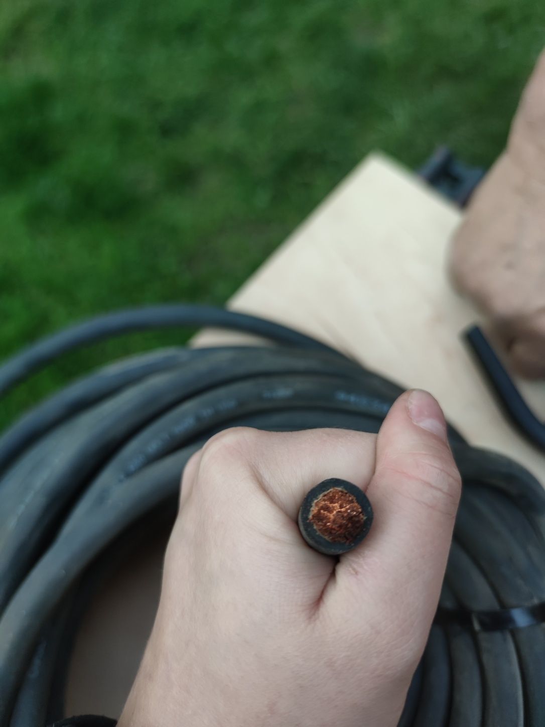 Kabel spawalniczy Awg 600 volt Czarny 15 m + zacisk kleszczowy