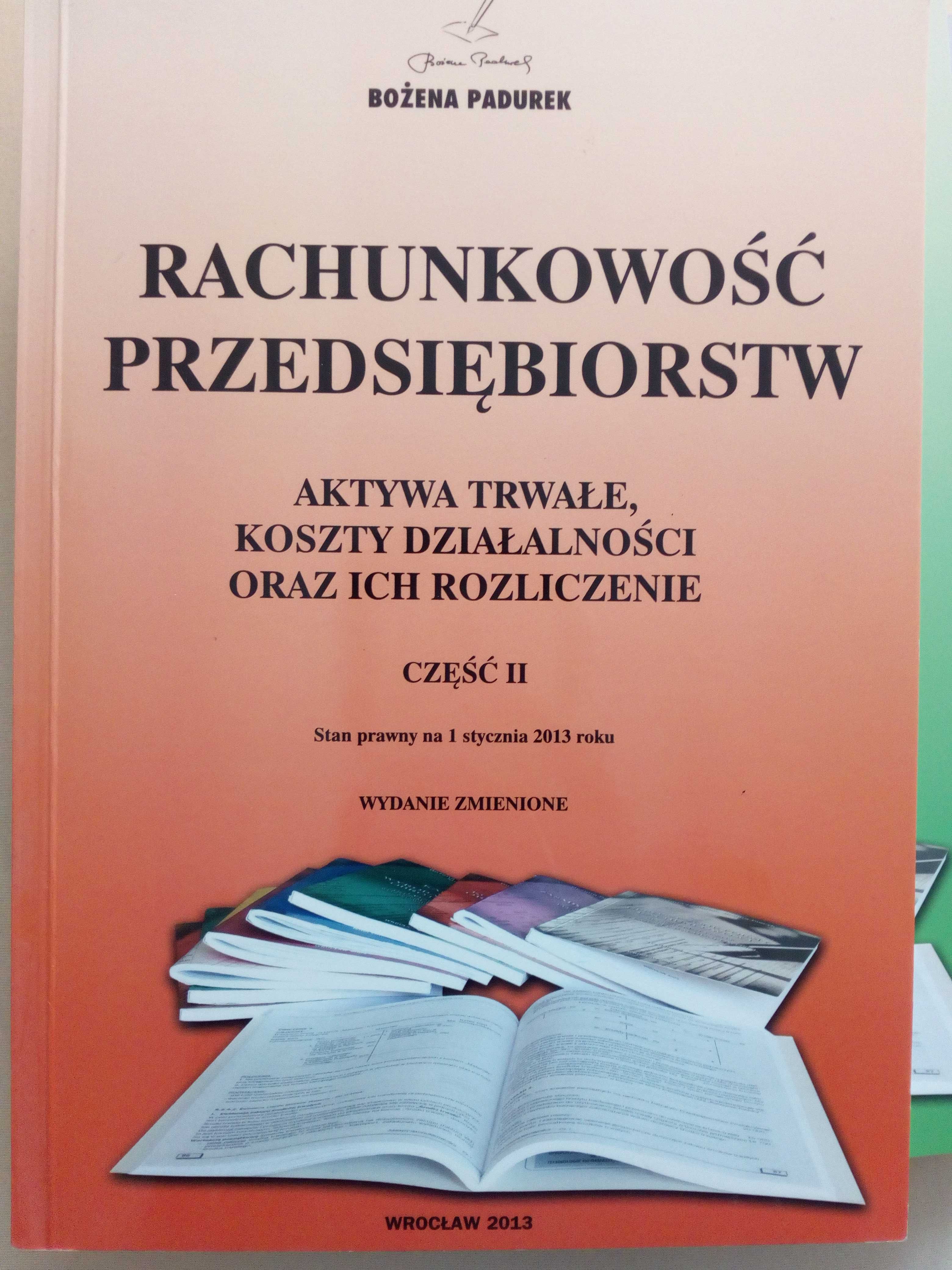 Padurek Bożena podręczniki do rachunkowości/księgowości ! Stan IDEALNY