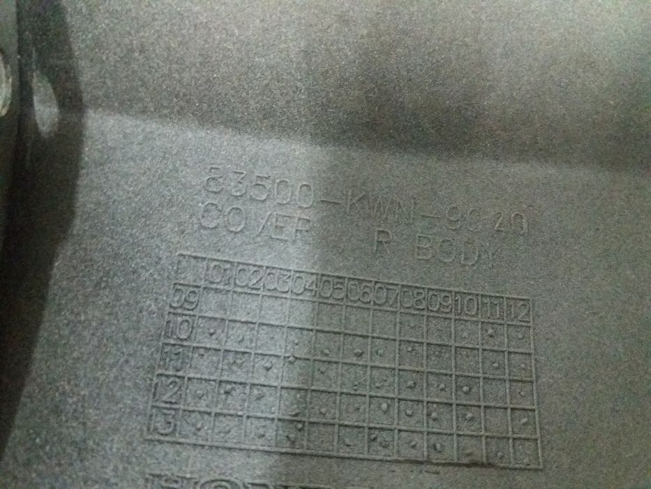 Carenagem traseira direita Honda PCX125 10 a 14