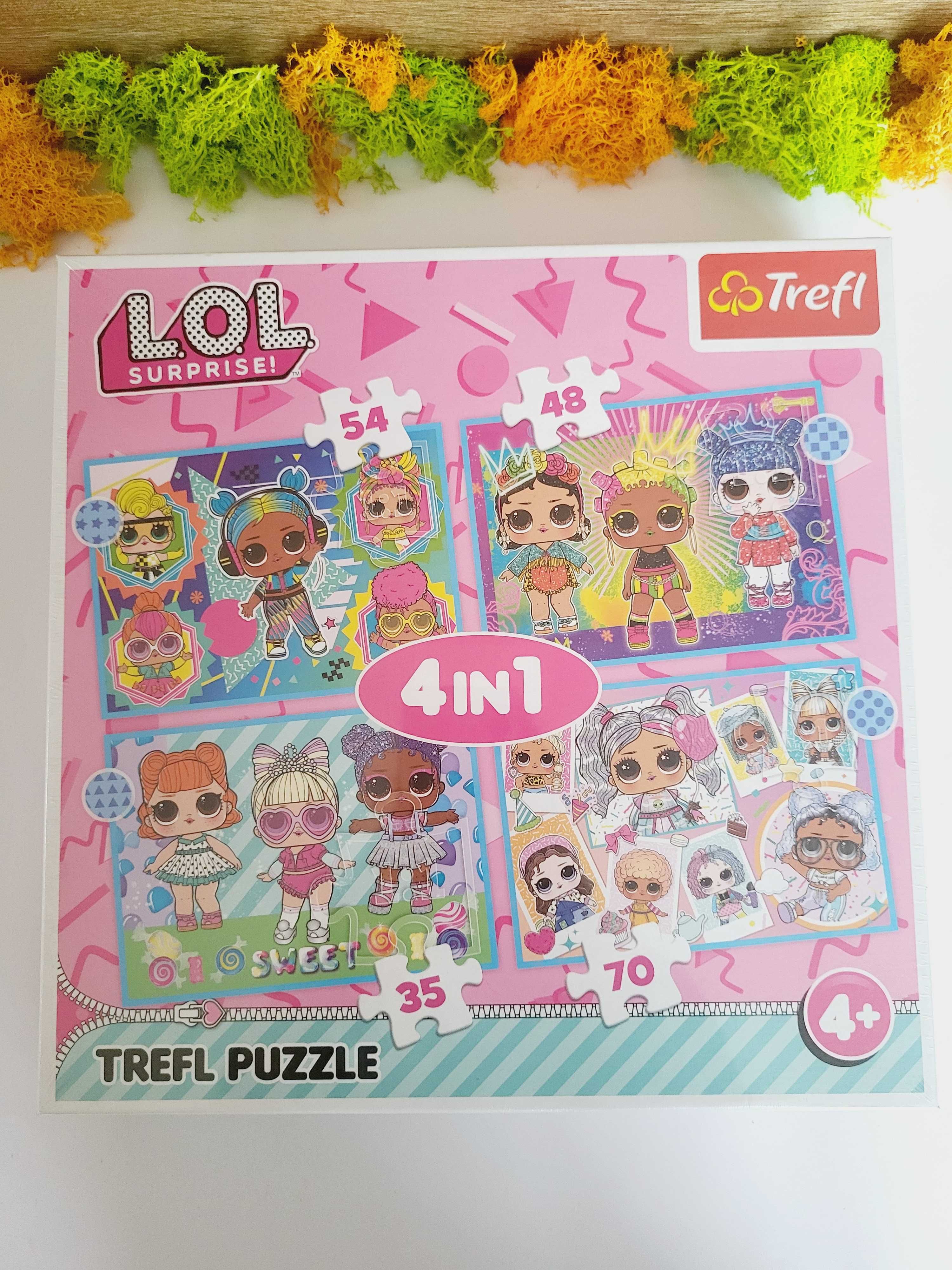 Puzzle 4w1 LOL Surprise układanka laleczki Trefl 4+