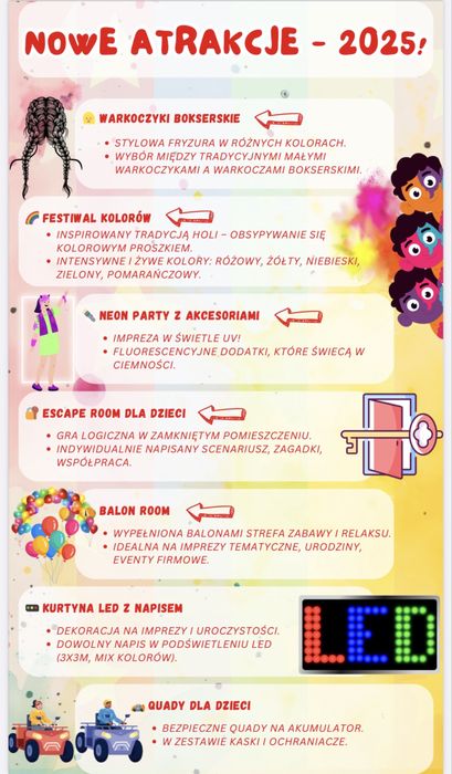 Animatorzy zabaw dla dzieci - 3 metrowy mis -neon party