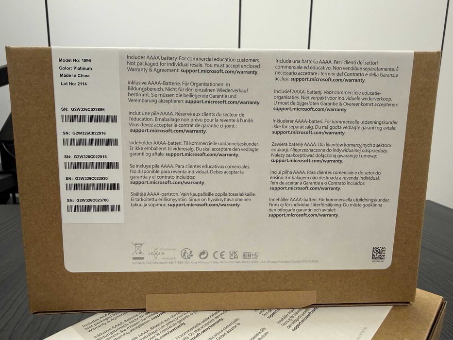 Стилус Microsoft Classroom Pen 2 (5 pack) Model 1896 /New