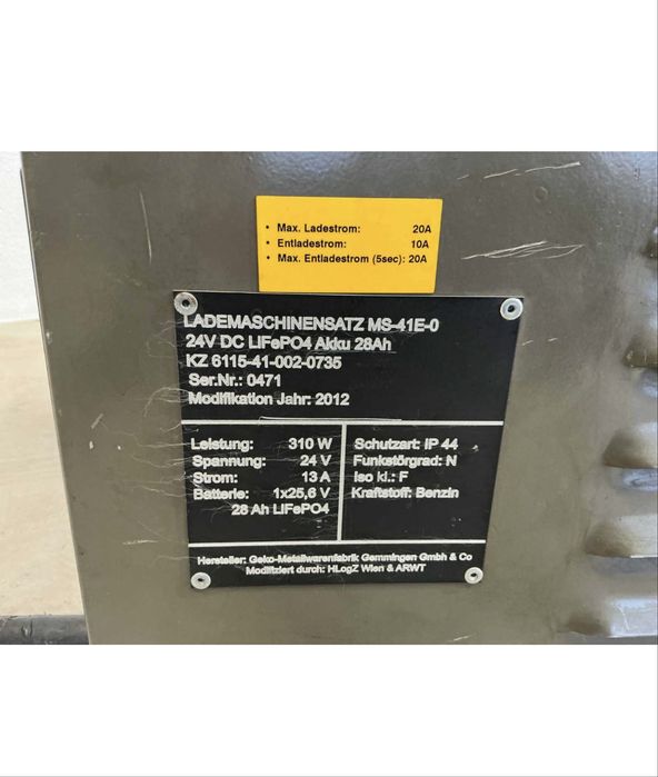 Генератор електроенергії Geko MS-41E - зарядний пристрій