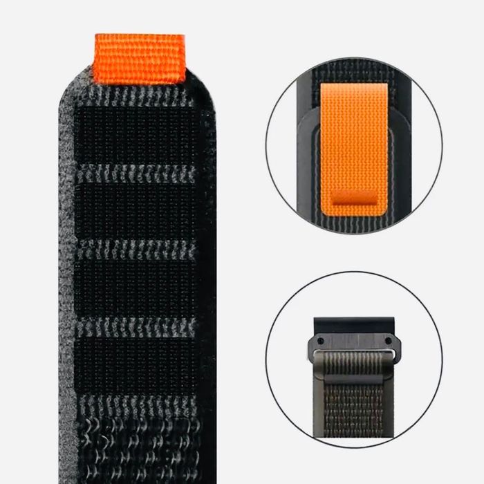 Ремінець нейлоновий QuickFit 22mm 26mm липучка на Гармін