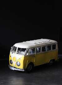 Autobus volksawagen metalowy dekoracja/zabawka