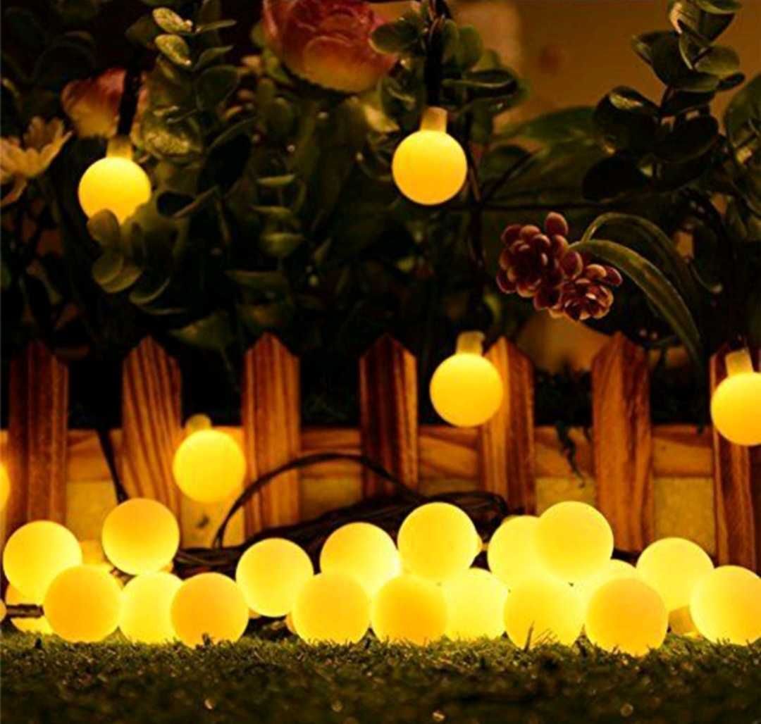 Girlanda lampki ogrodowe solarne  20 LED 5M barwa ciepła.PRZESYŁKA 5zł