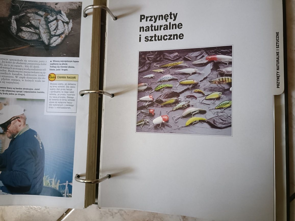 Przewodnik wędkarski duża kolekcja 5 segregatorów