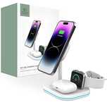 Tech-Protect Qi15W-A27/3In1 Magnetic Magsafe Wireless Charger White