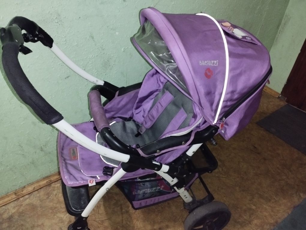 Прогулянкова коляска Baciuzzi B8.4W New Purple (фіолетова)