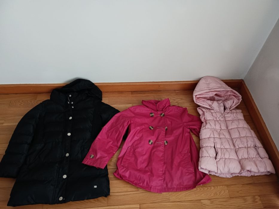Kispo, colete e parka 7-8 anos ( como novos)