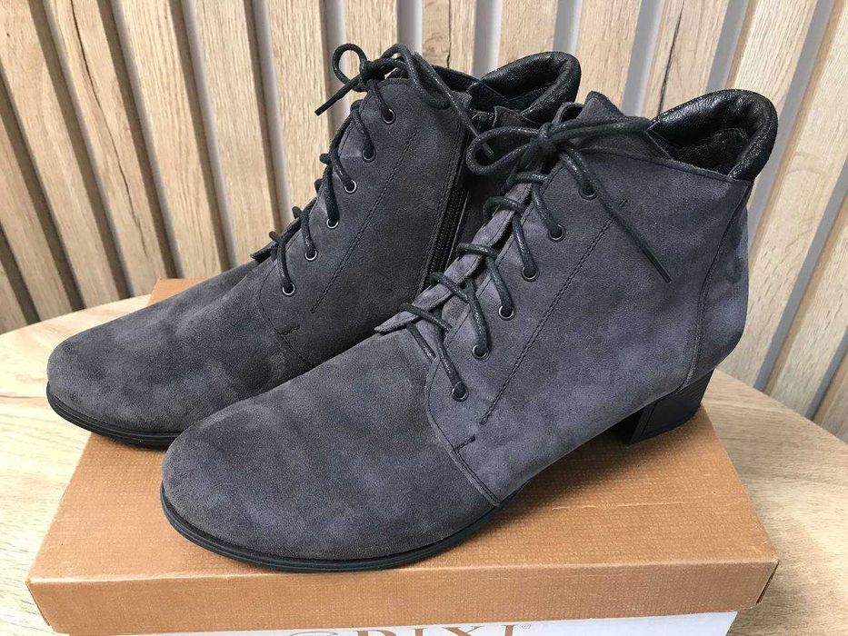 Ботинки женские натуральный замш тёмно-серые DIXI размер 41 бу