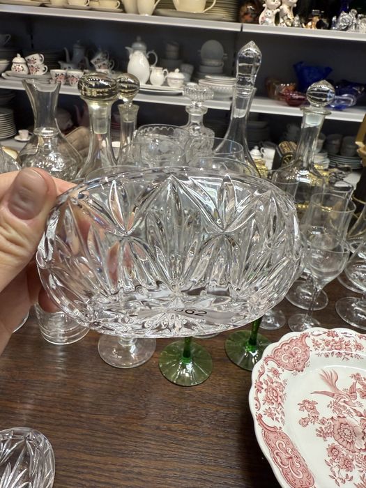 Puzdro Kryształowe jajo jajko dekoracja szklana szlifowane 1862