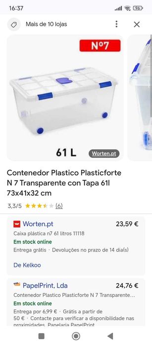 Caixa de plástico PlasticForte