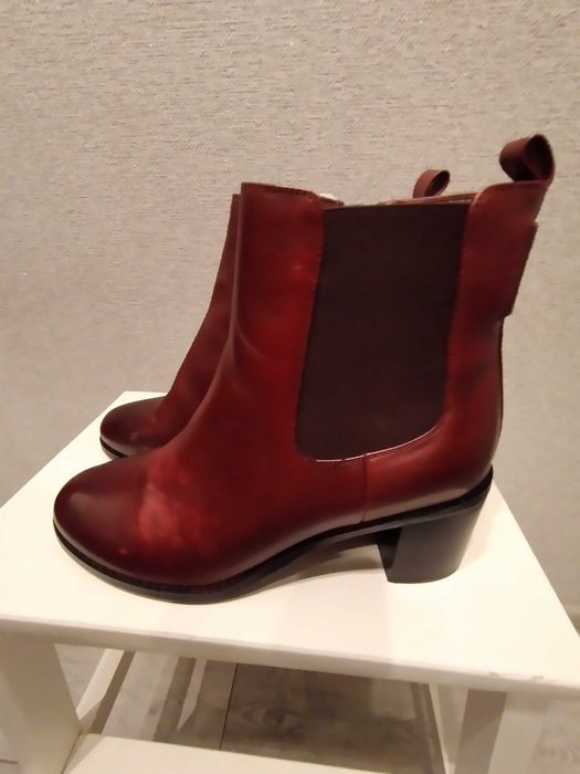 Нові жіночі ботильйони (напівчобітки) винного кольору Welfare р. 40