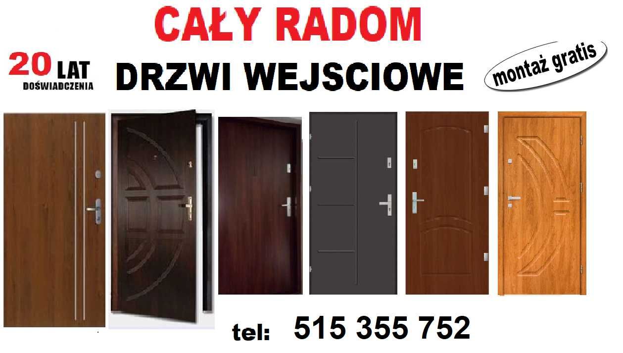 Drzwi-ZEWNĘTRZNE wejściowe do mieszkania montażem-drewniane-metalowe