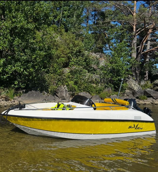 Łódź motorowa Sea King 360  Suzuki z przyczepa Respol i Sonda Garmin
