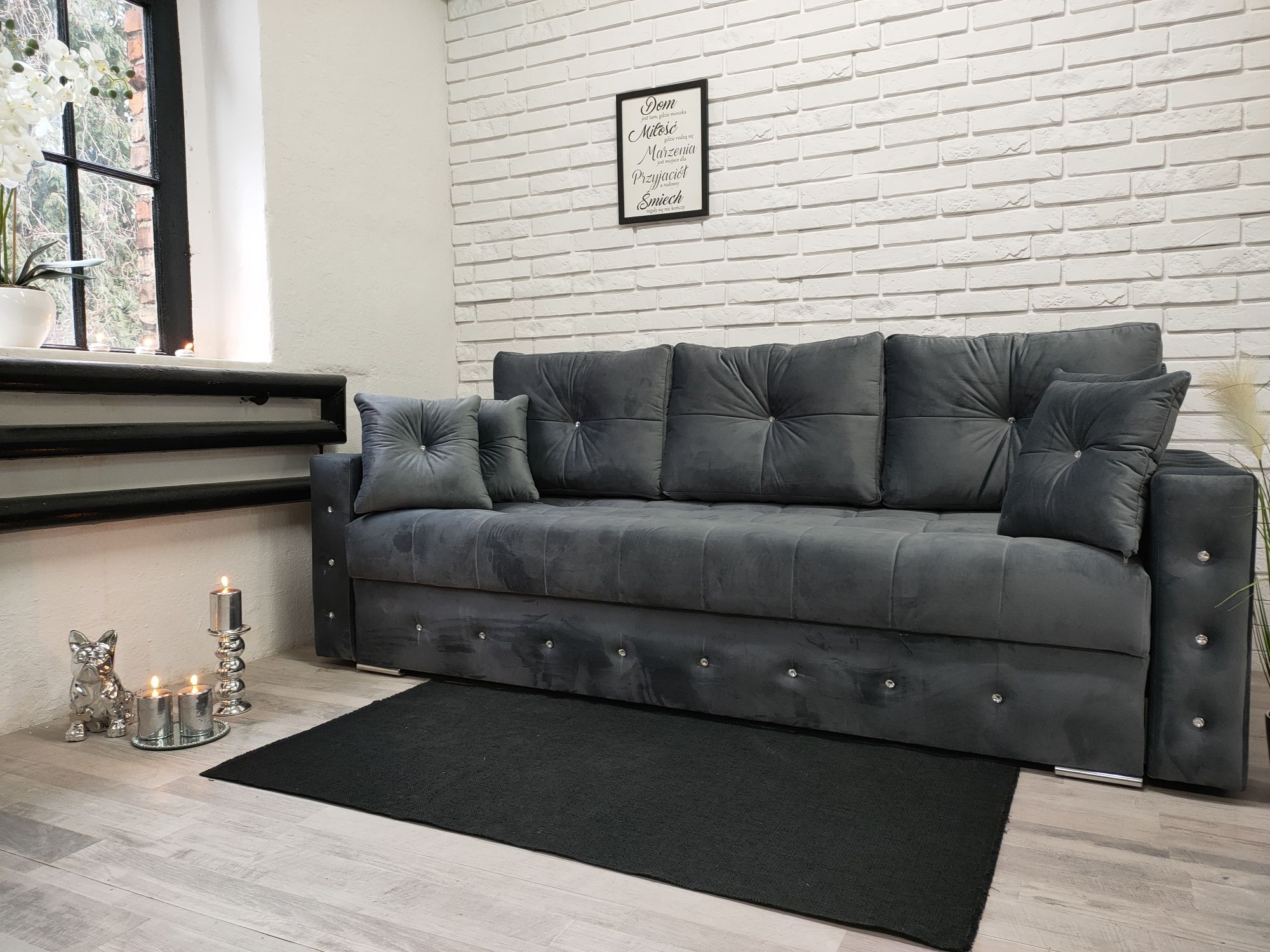 Sofa Samara Glamour sprężyny welur