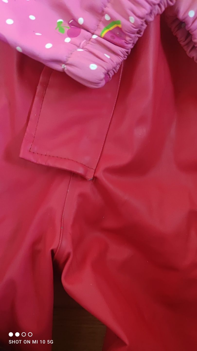 Reflex wodoodporny wiosenny kombinezon różowy dziewczęcy 116 122 cm t
