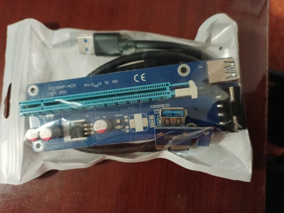 райзер pcie x1 to pcie x16 molex