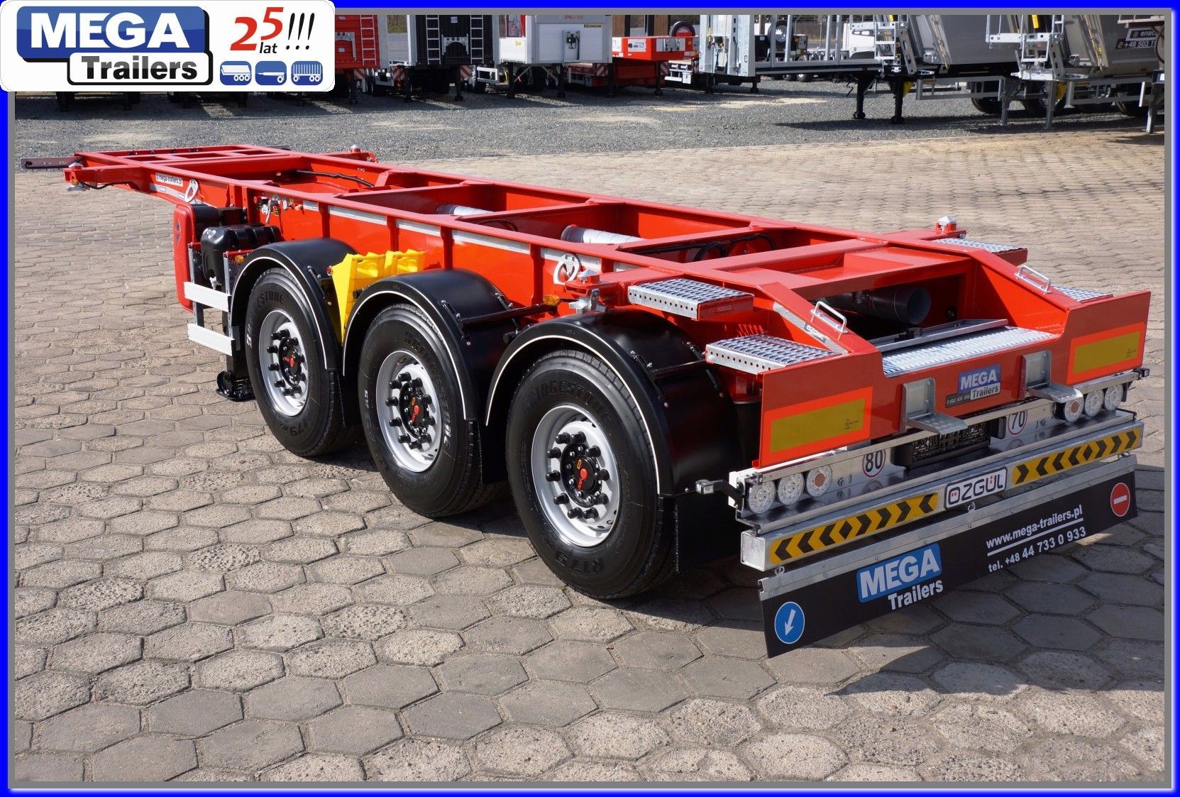 Naczepa do przewozu Tank Kontenerów 20 FT  MEGA TRAILERS  GOTOWA 1 szt. 2024 r - podwozie pod TANK kontener 20 Ft pełny ADR EX3!