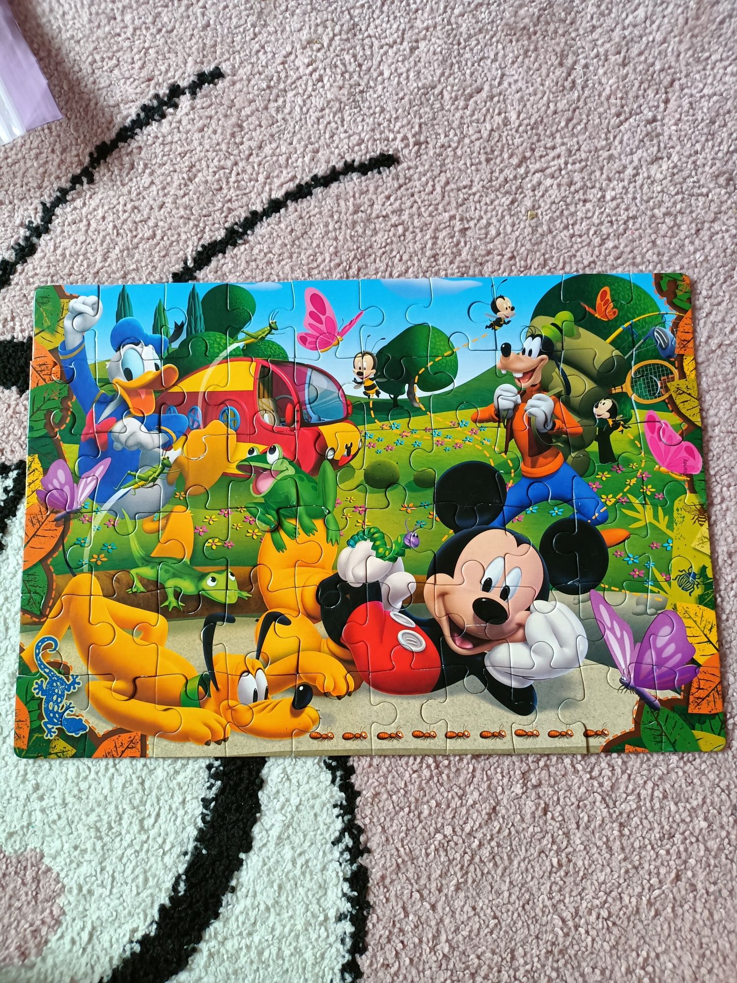 Puzzle - 12 układanek, kraina lodu ELSA i Anna, Myszka Mickey,