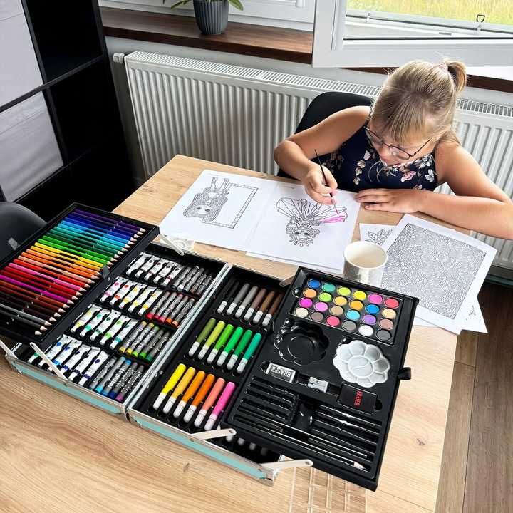 Zestaw malarski dla dzieci artystyczny zestaw plastyczny walizka 145