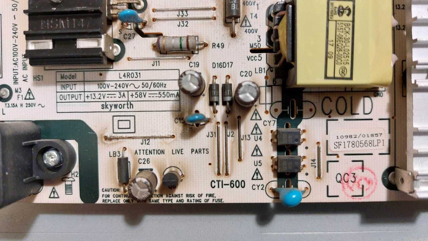 LG 43UJ620 płyta główna zasilacz głośniki taśmy lvds przycisk IR nóżki