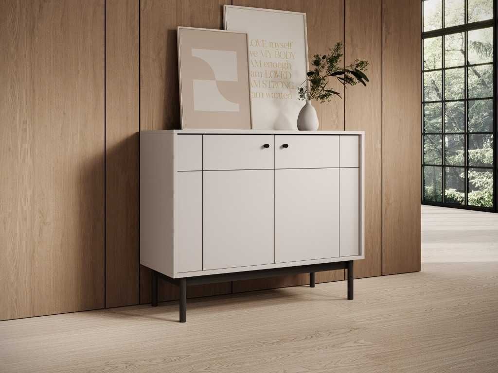 Komoda JAPANDI 104 cm dąb linea lub kaszmir 2 fronty nowoczesny styl