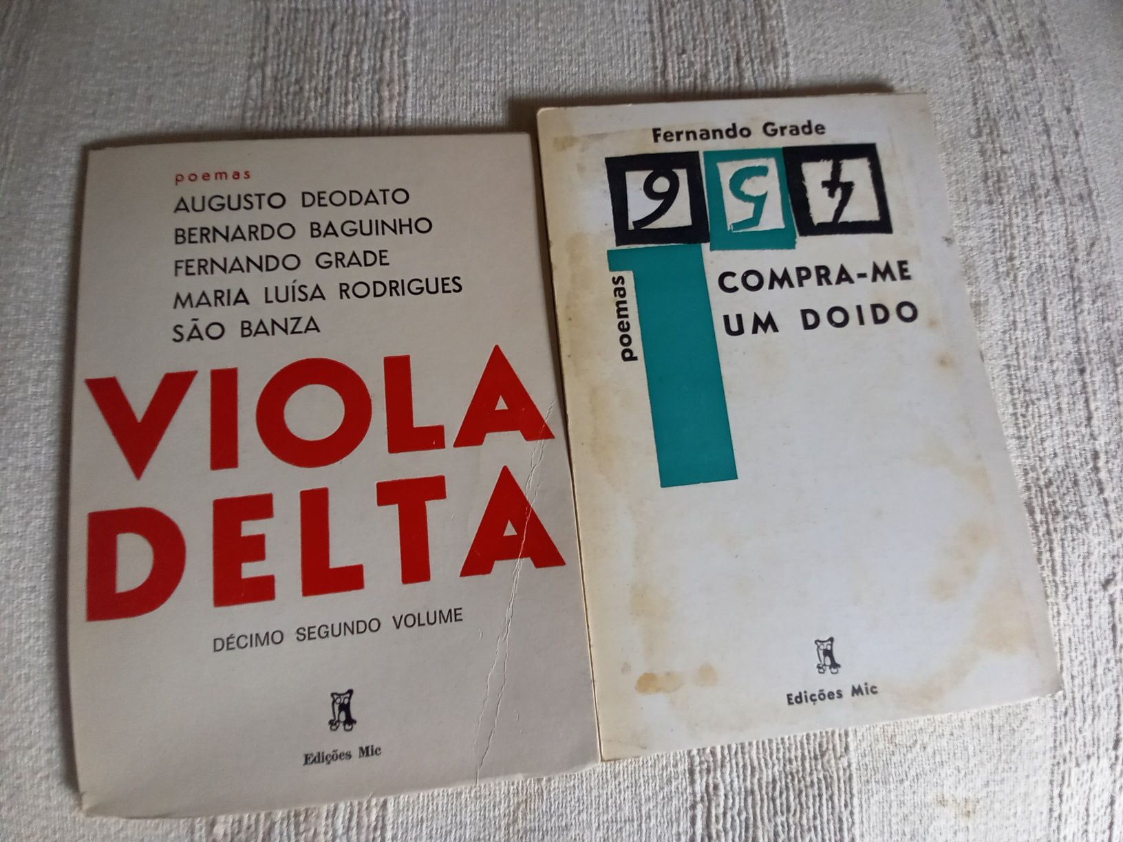 Dois livros de edições MIC de Fernando Grade