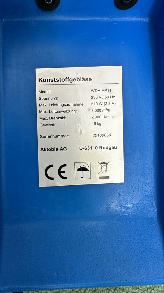 Dmuchawa plastikowa wentylatora podłogowego WDH-AP11