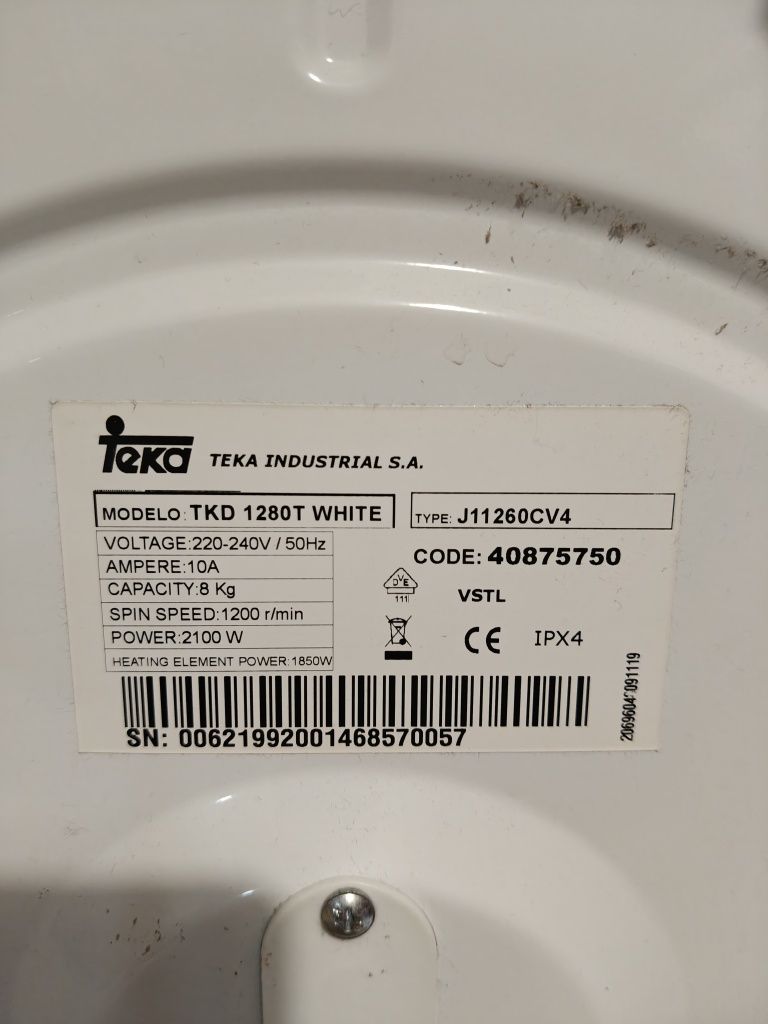 Máquina de lavar 8kg Teka