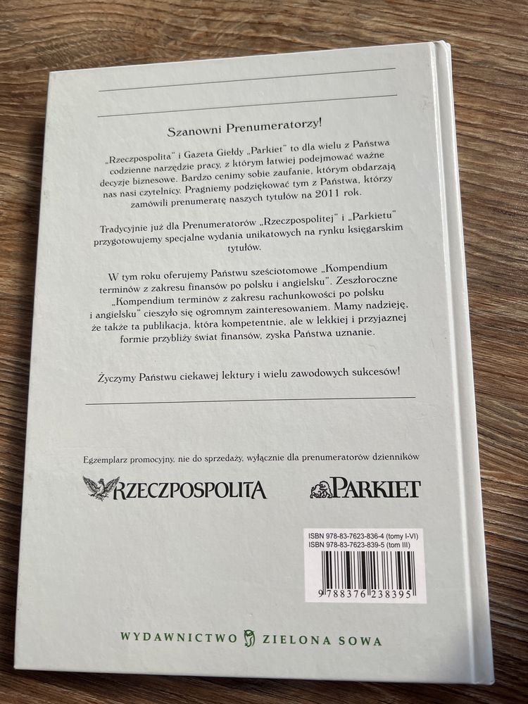 kompendium terminów z zakresu finansów po polsku i angielsku tom 3