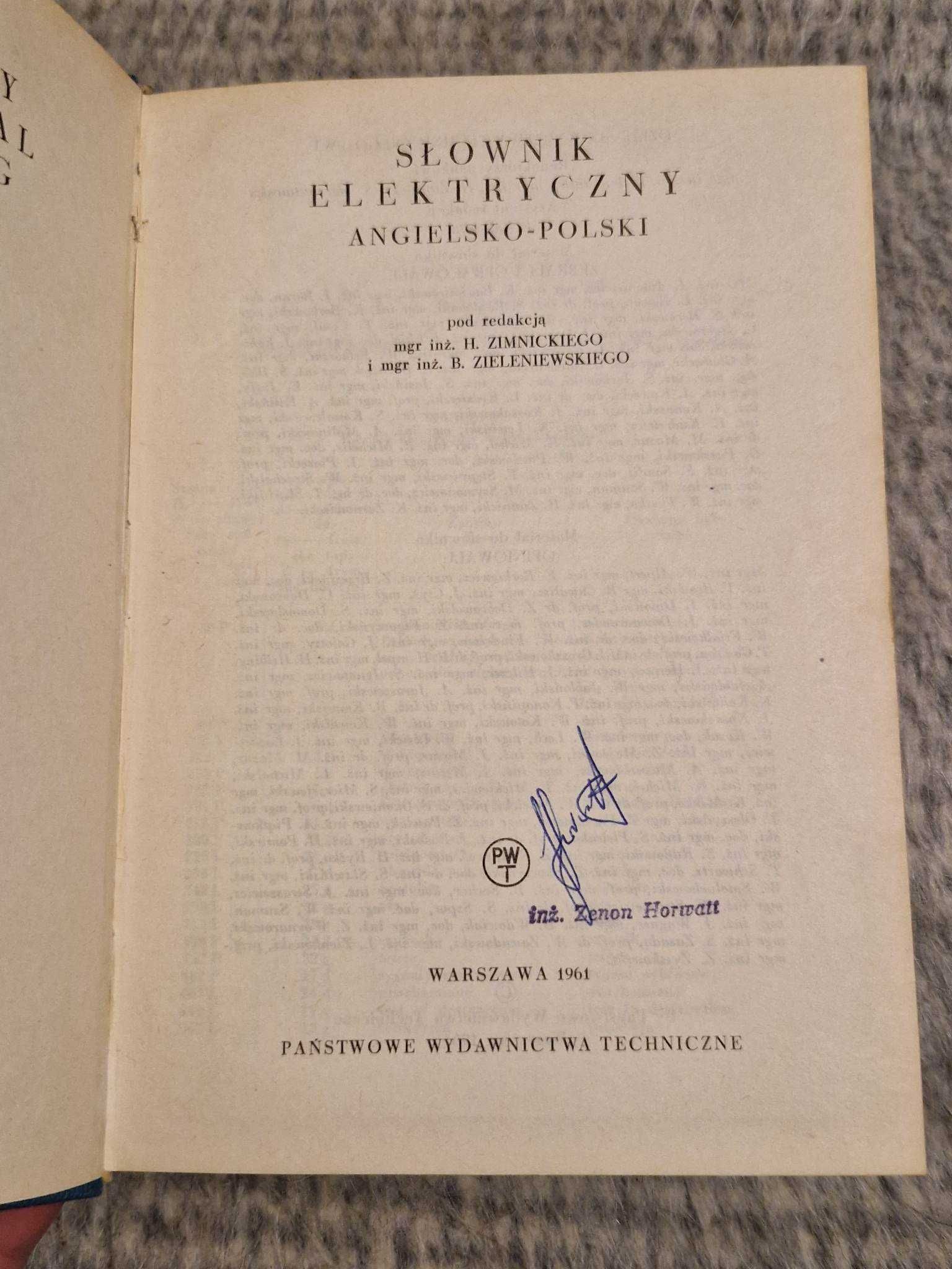 Słownik elektryczny angielsko-polski