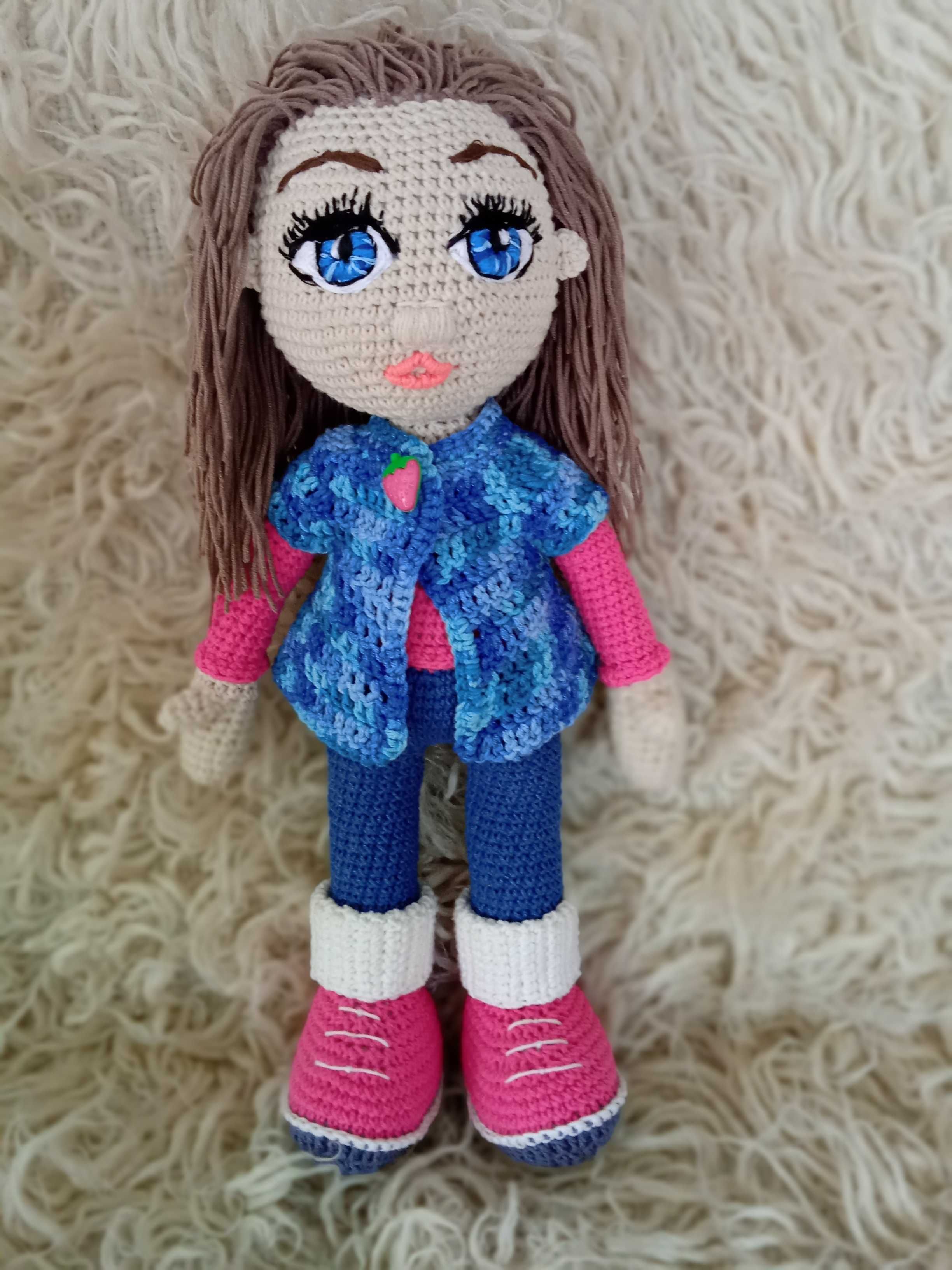 lalka , maskotka na szydełku , rękodzieło , amigurumi, hand made