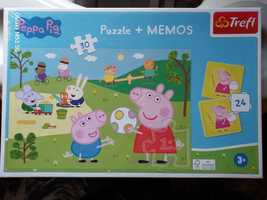 Puzzle + super pamięć świnka Peppa 3+