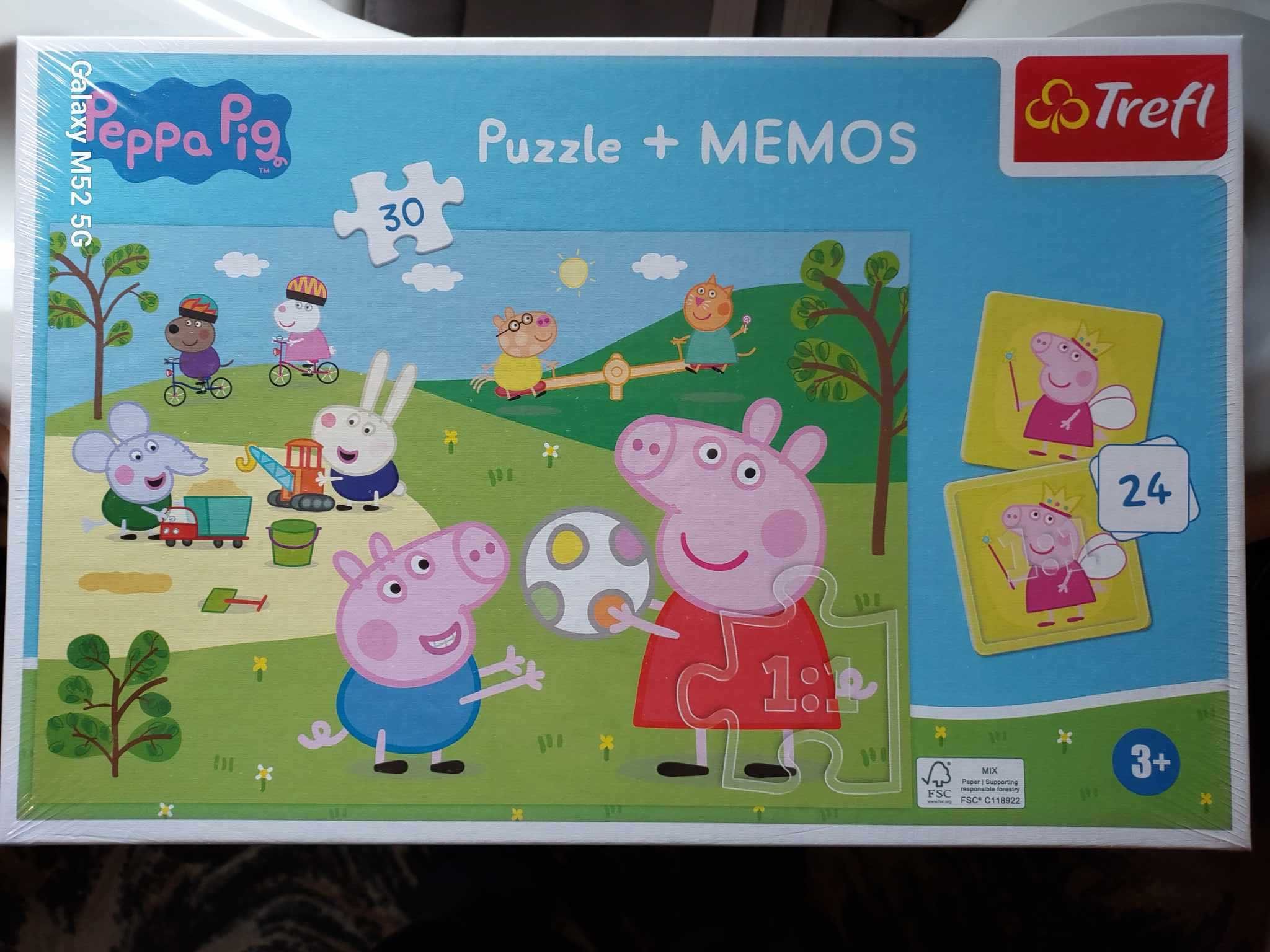 Puzzle + super pamięć świnka Peppa 3+