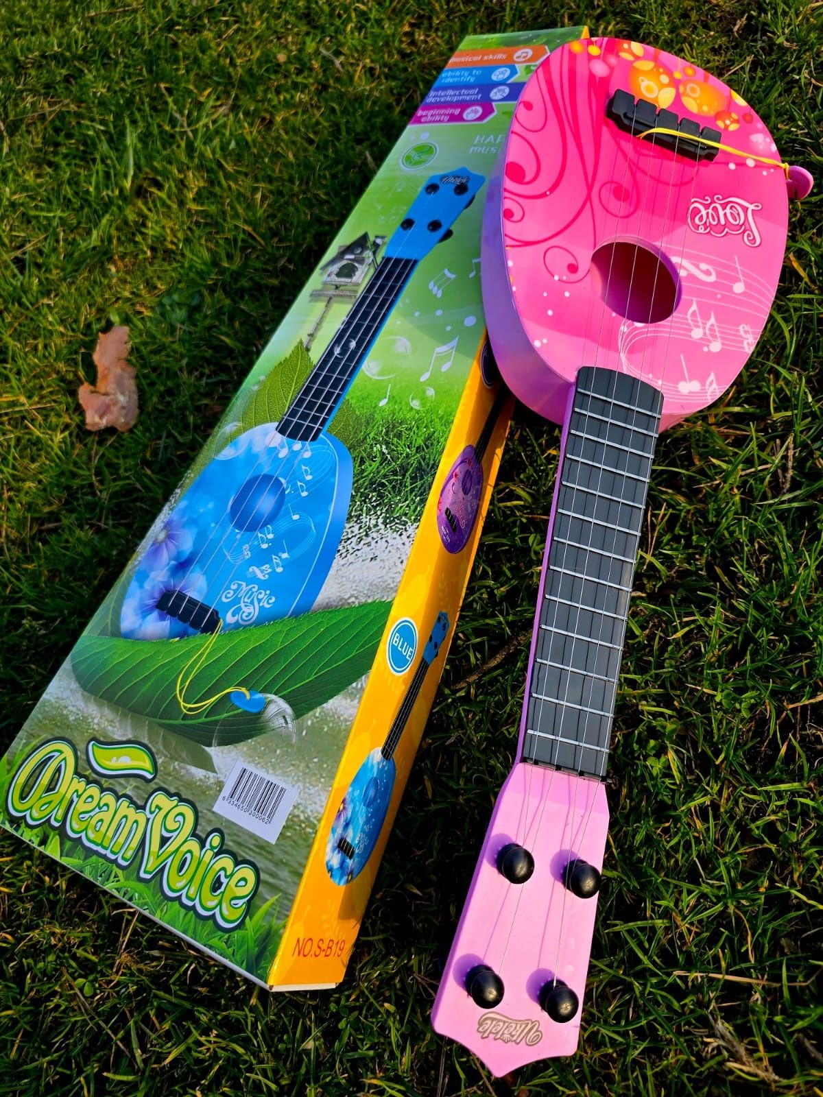 Różowa Gitara Ukulele dla dzieci nowa zabawki