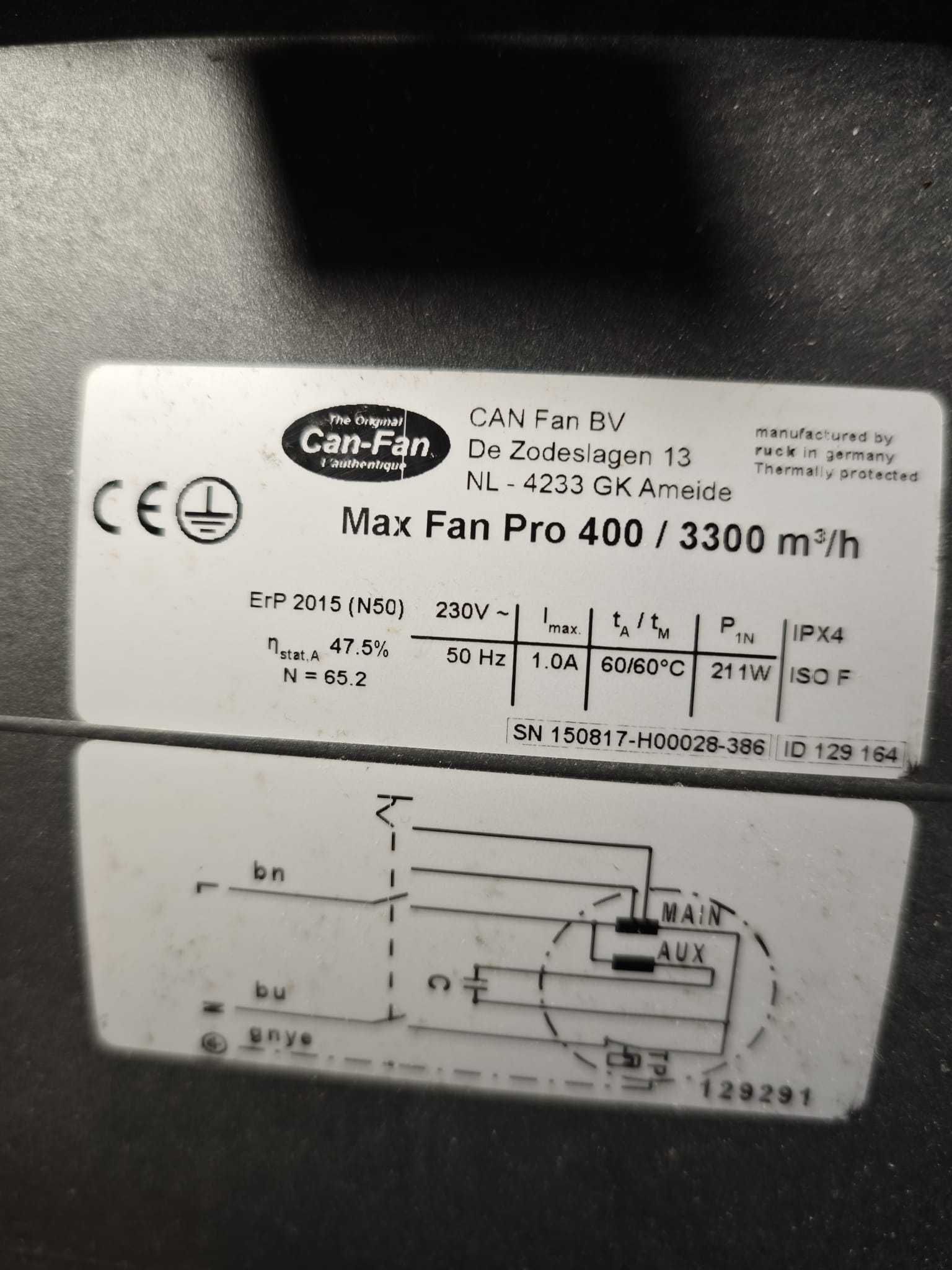 Wentylator kanałowy Can Max Fan Pro Series AC 3