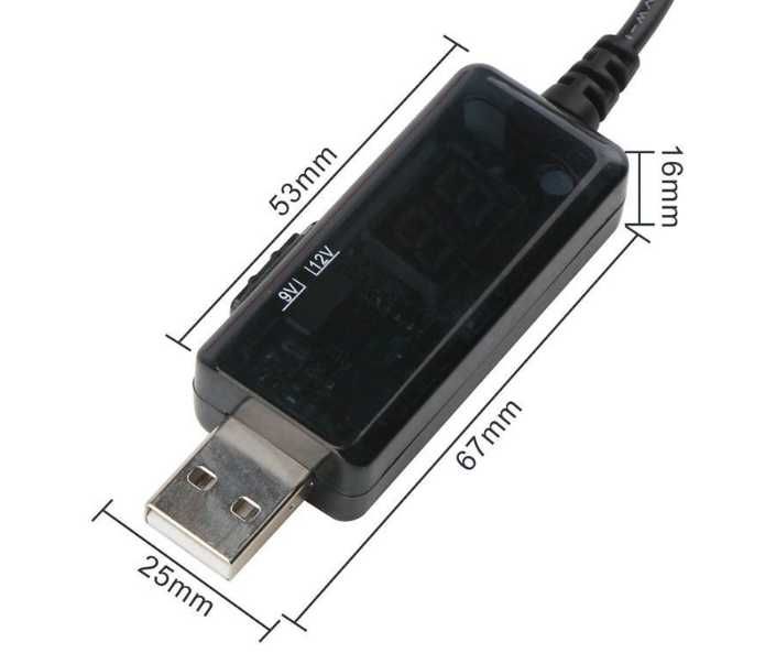 USB преобразователь напряжения 9 або 12 В роутер от повербанка