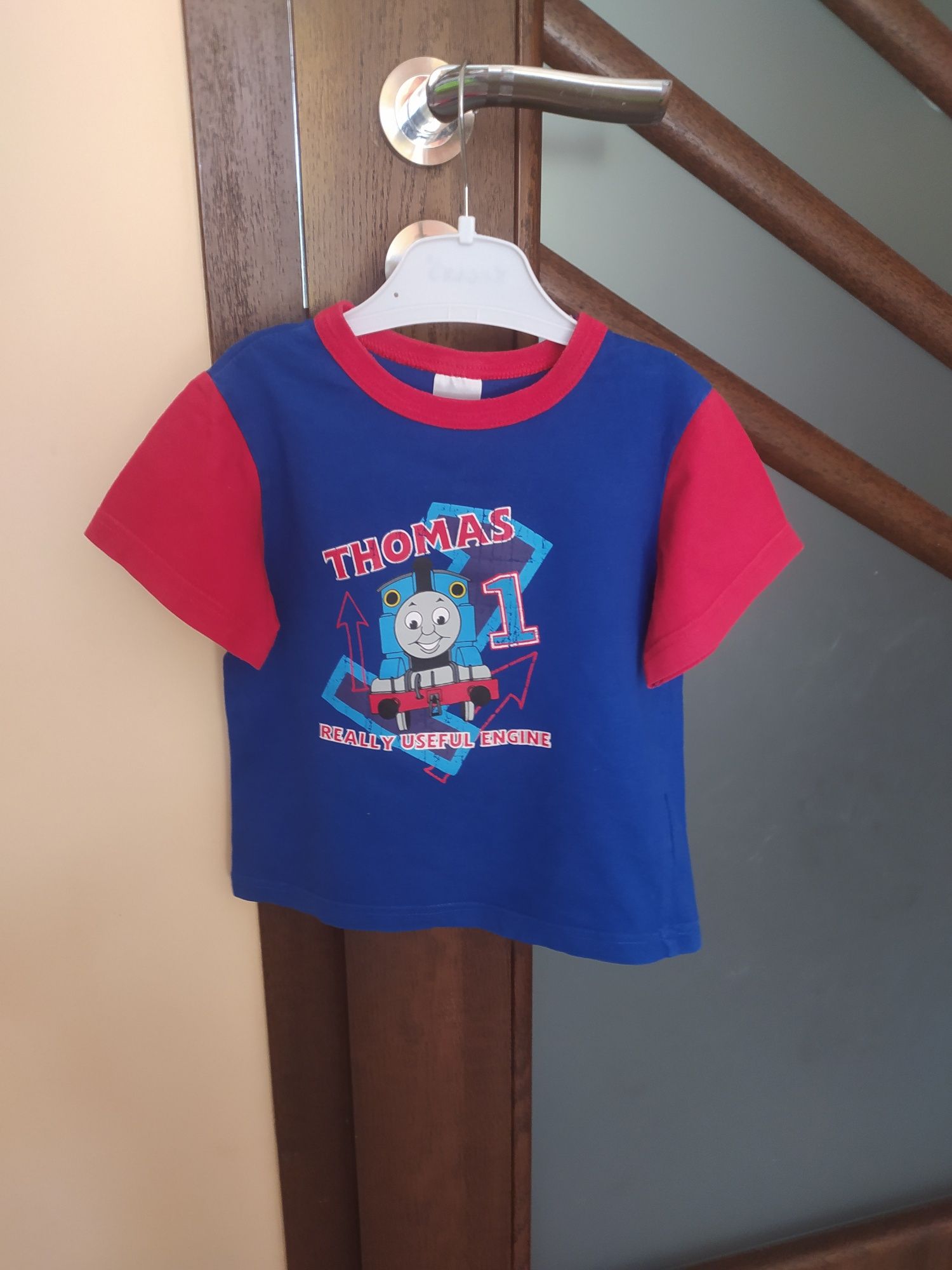 T-shirt bawełniany koszulka z krótkim rękawkiem bluzka Thomas r 80/86