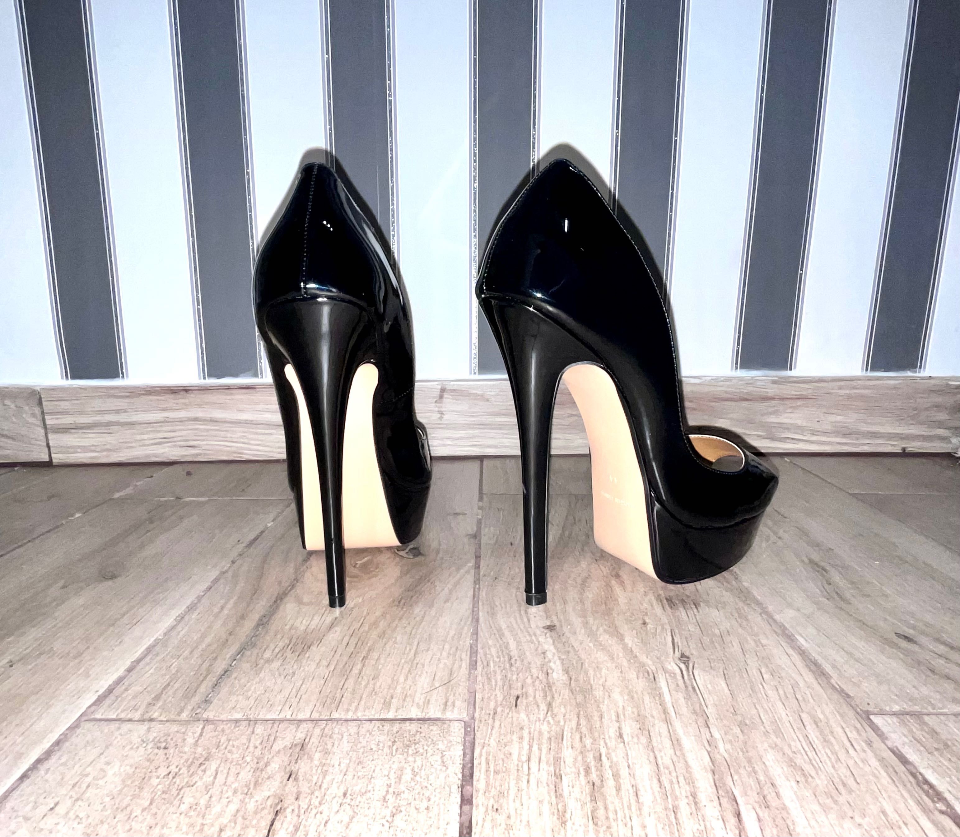 241/ ODRĘKI 43 Czółenka szpilki męskie Trans Crossdress czarne 36-48EU