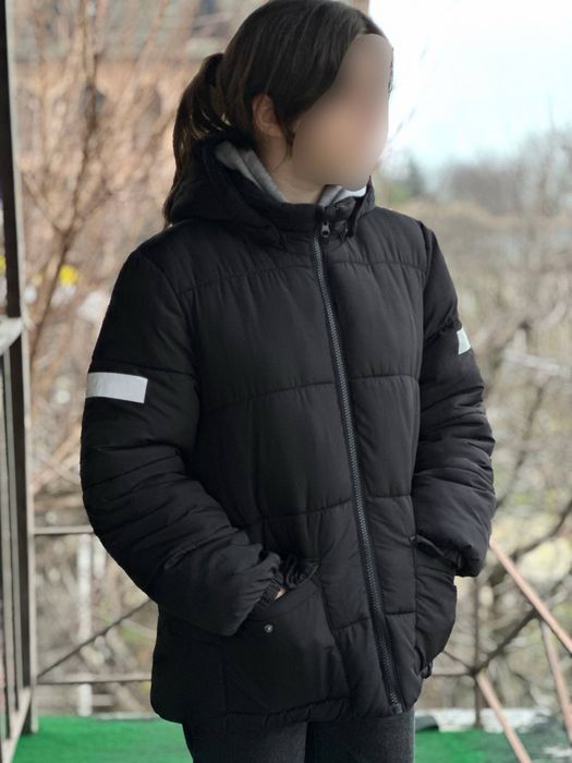 Зимова куртка  пуховик Lindex капюшоном, ріст 158 см