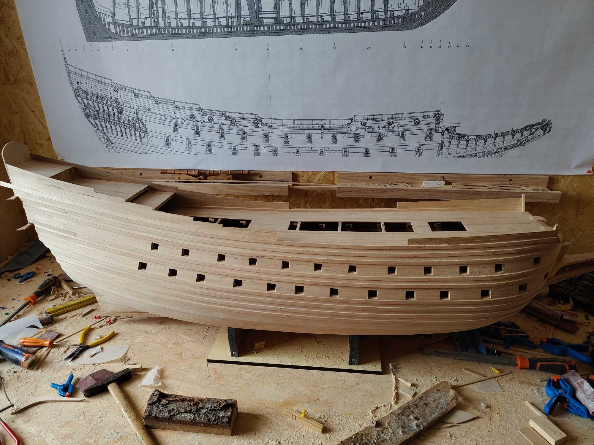 Model żaglowca Vasa do ukończenia