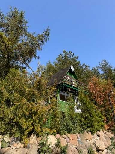 Domek jezioro Trójmiasto bania jacuzzi noclegi prywatny zarybiony staw
