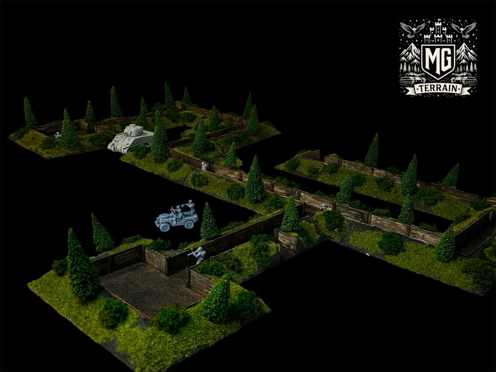 Tereny do gier bitewnych okopy modułowe makieta bolt action warlord