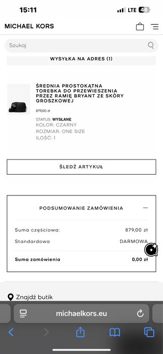 сумка через плечо Michael Kors черная, shoulder bag Michael Kors black