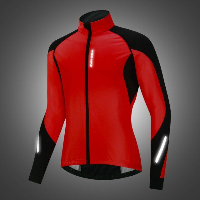 Kurtka rowerowa kolarska ocieplana rowerowa czerowna L/XL