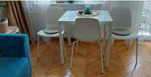 4 krzesła białe plastikowe Ikea